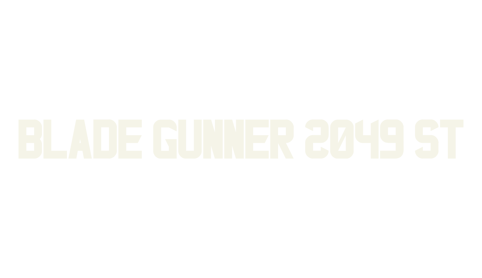 Blade Gunner 2049 St, sci-fi font preview
