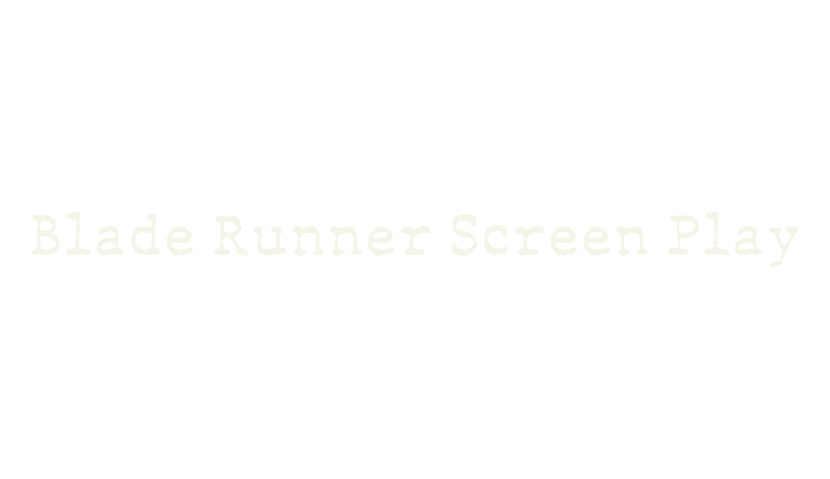 Blade Runner Screen Play, sci-fi font preview