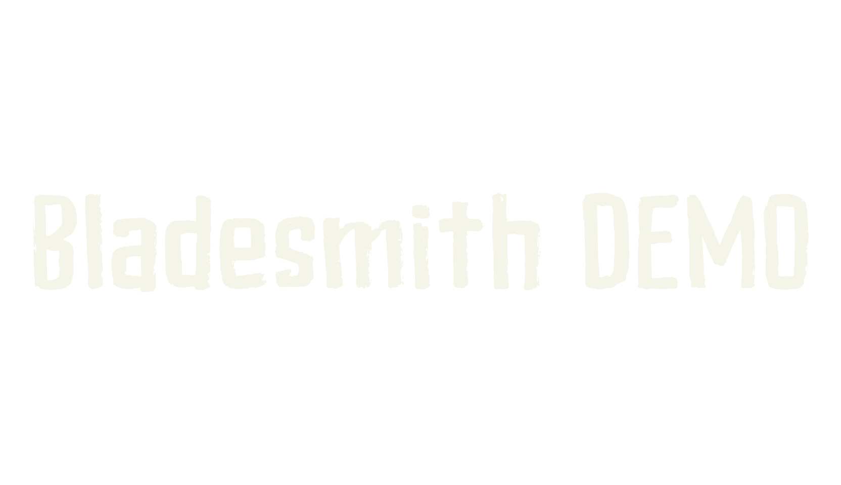 Bladesmith DEMO, handwritten font preview