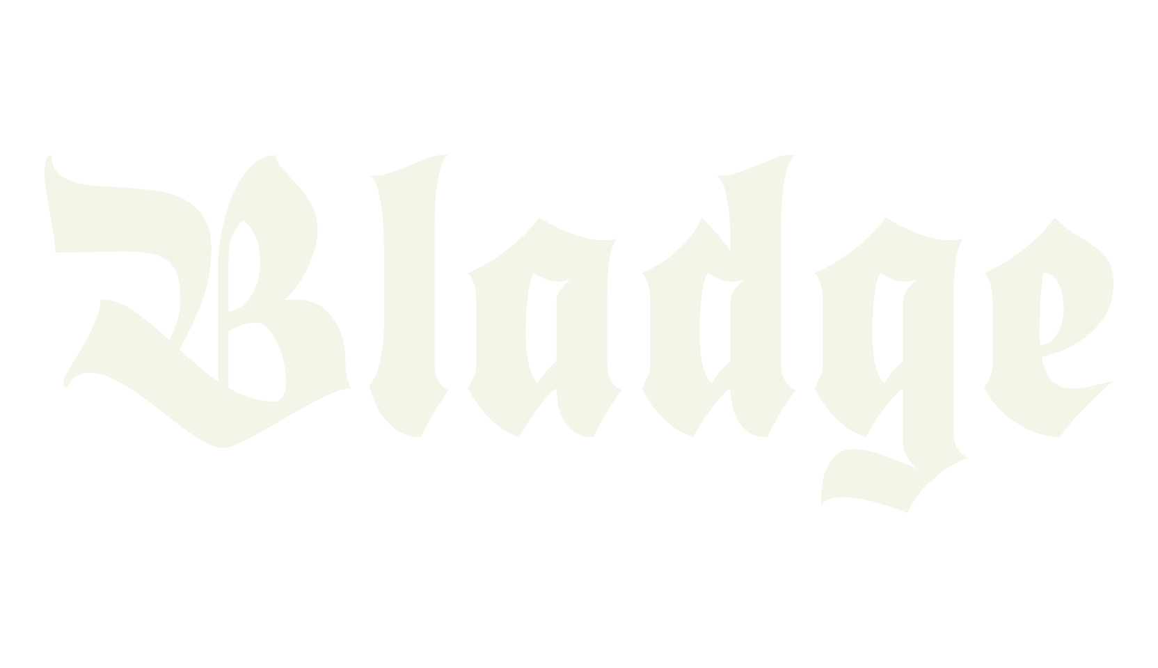 Bladge, tattoo font preview
