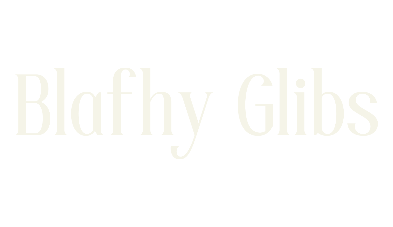 Blafhy Glibs, serif font preview