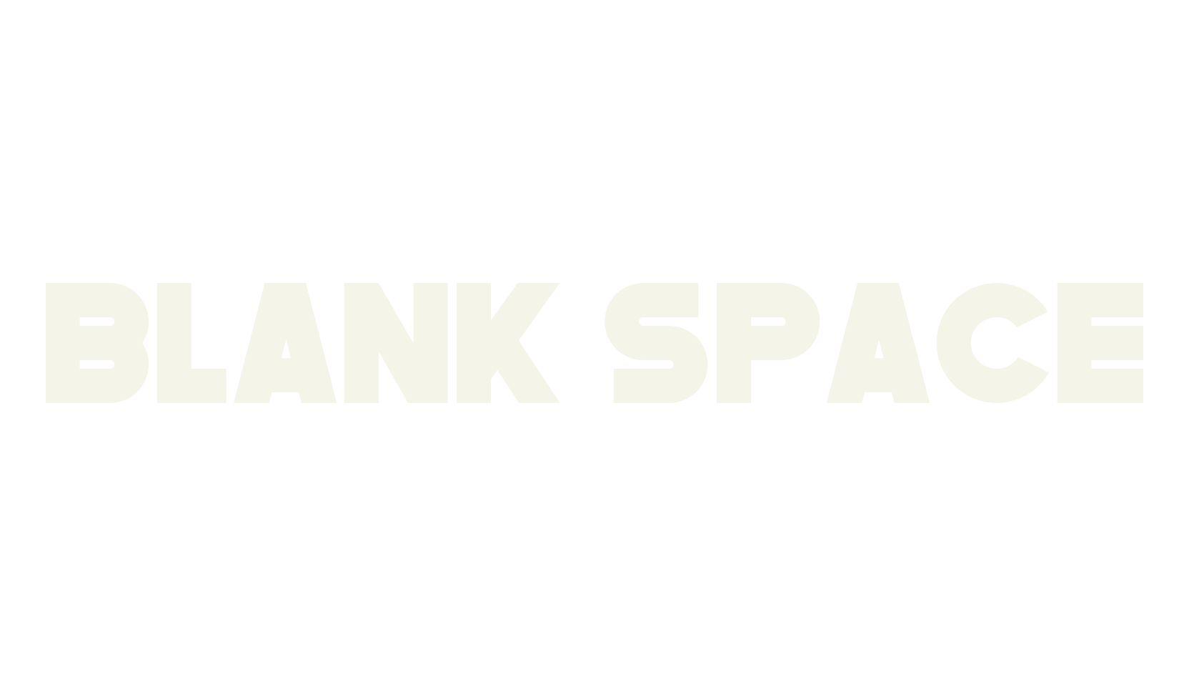BLANK SPACE, serif font preview