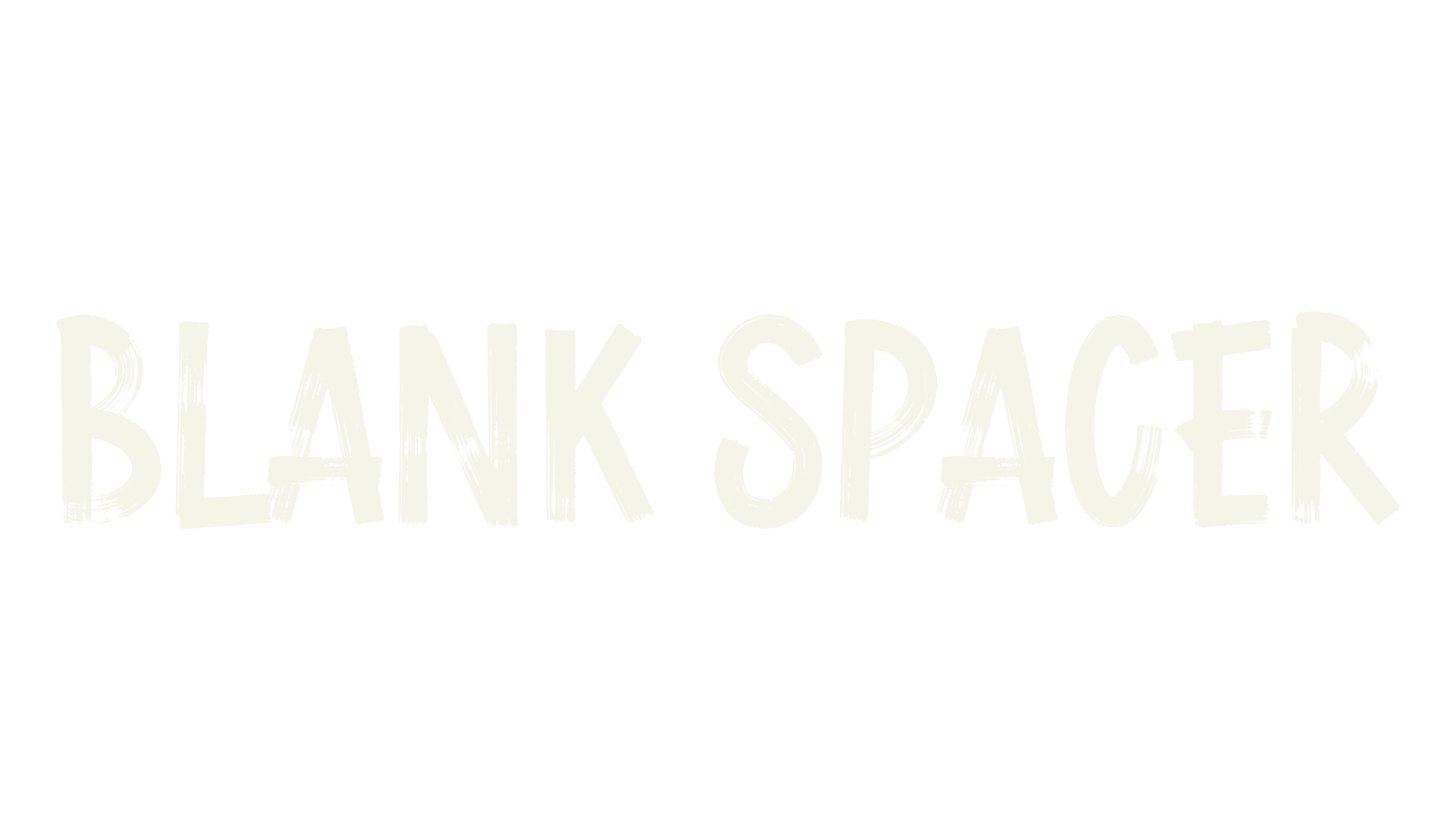 BLANK SPACER, modern font preview