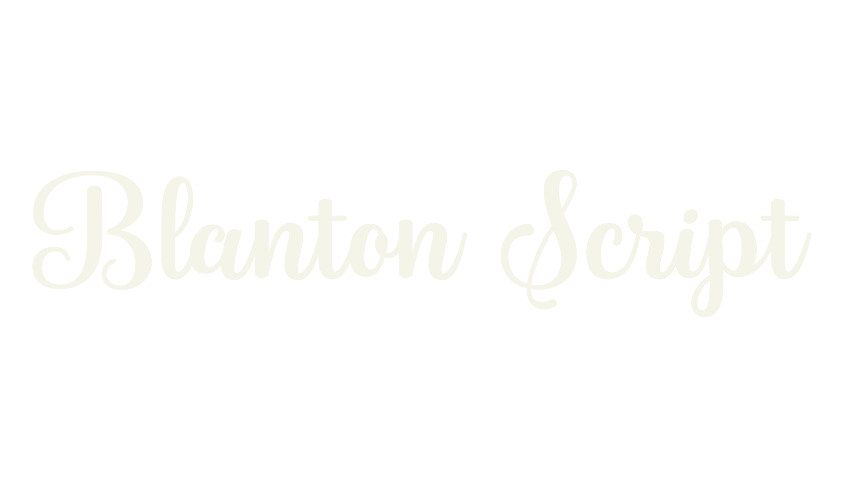 Blanton Script, lettering font preview