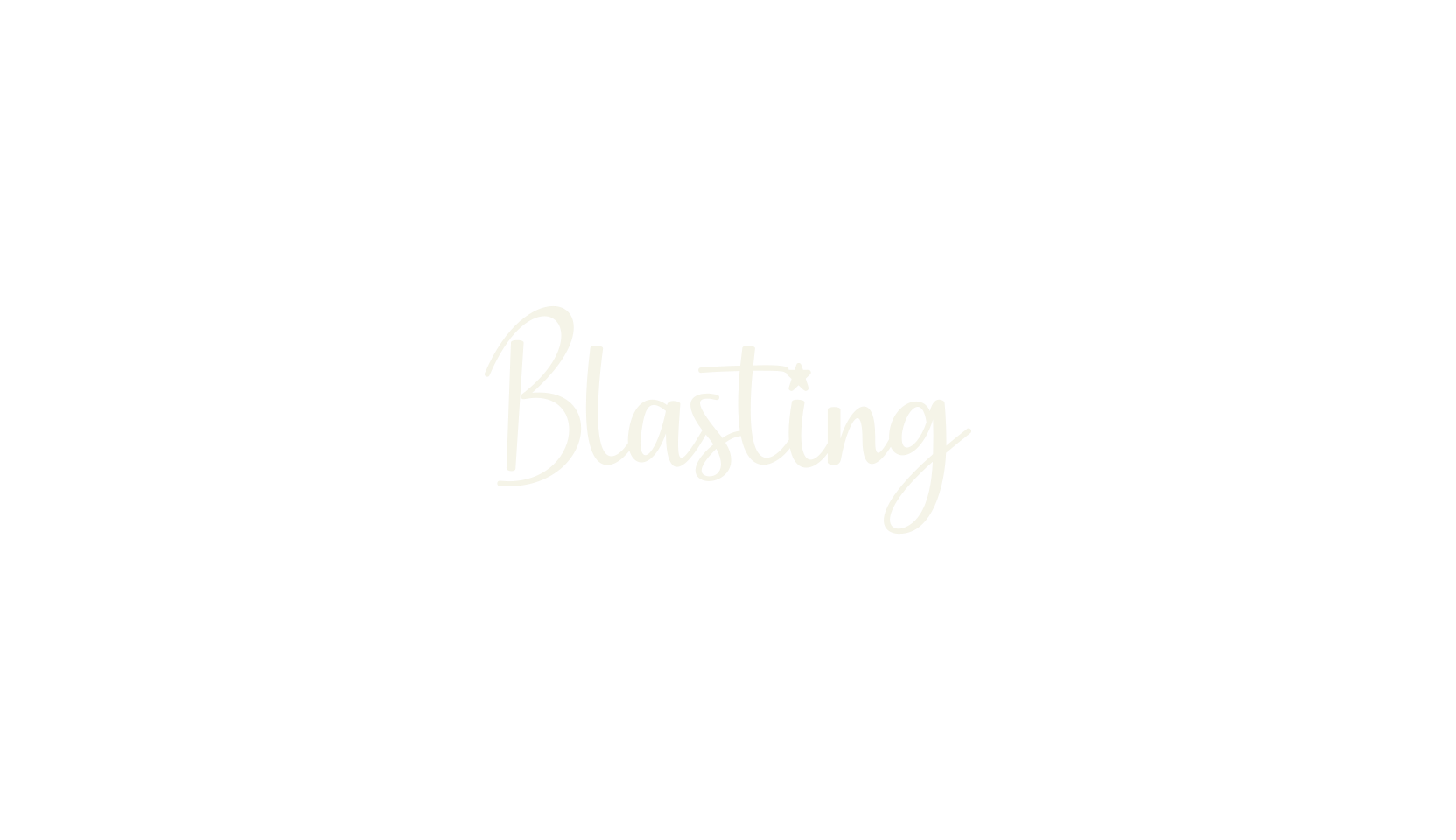Blasting, calligraphy font preview