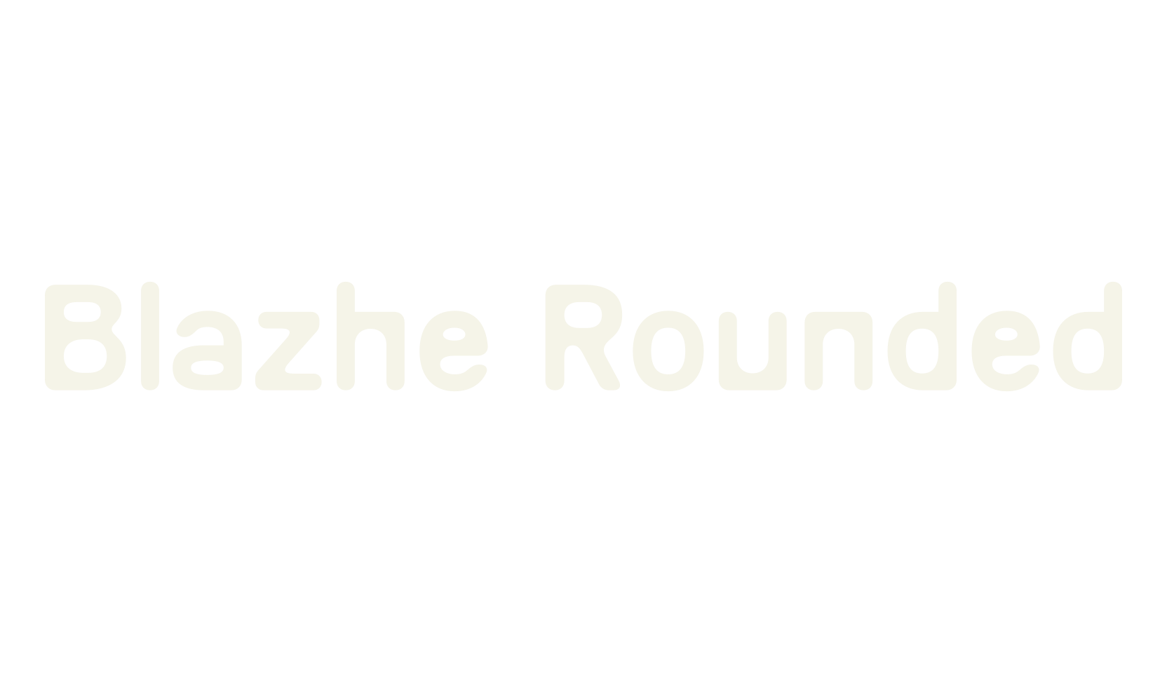 Blazhe Rounded, rounded font preview