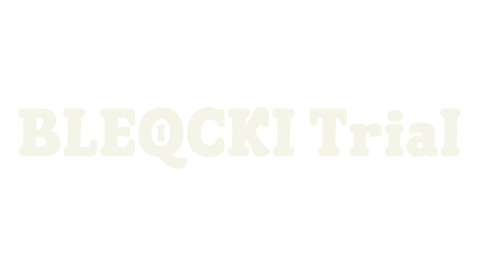 BLEQCKI Trial, retro font preview