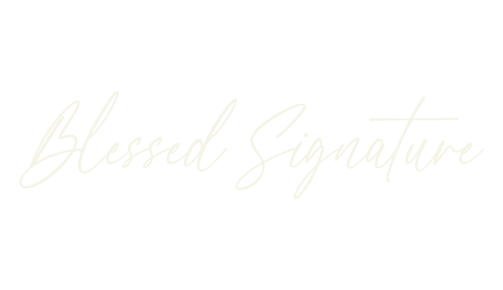 Blessed Signature, calligraphy font preview