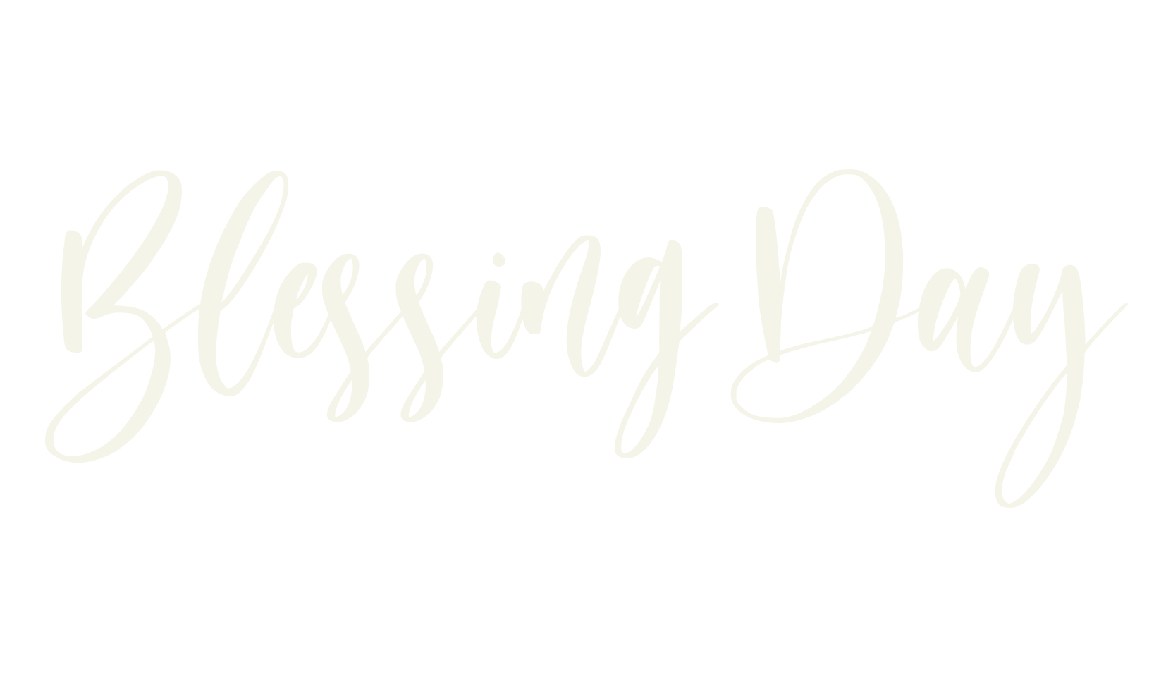 Blessing Day, calligraphy font preview