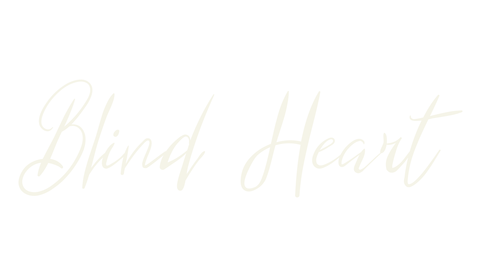 Blind Heart, cursive font preview