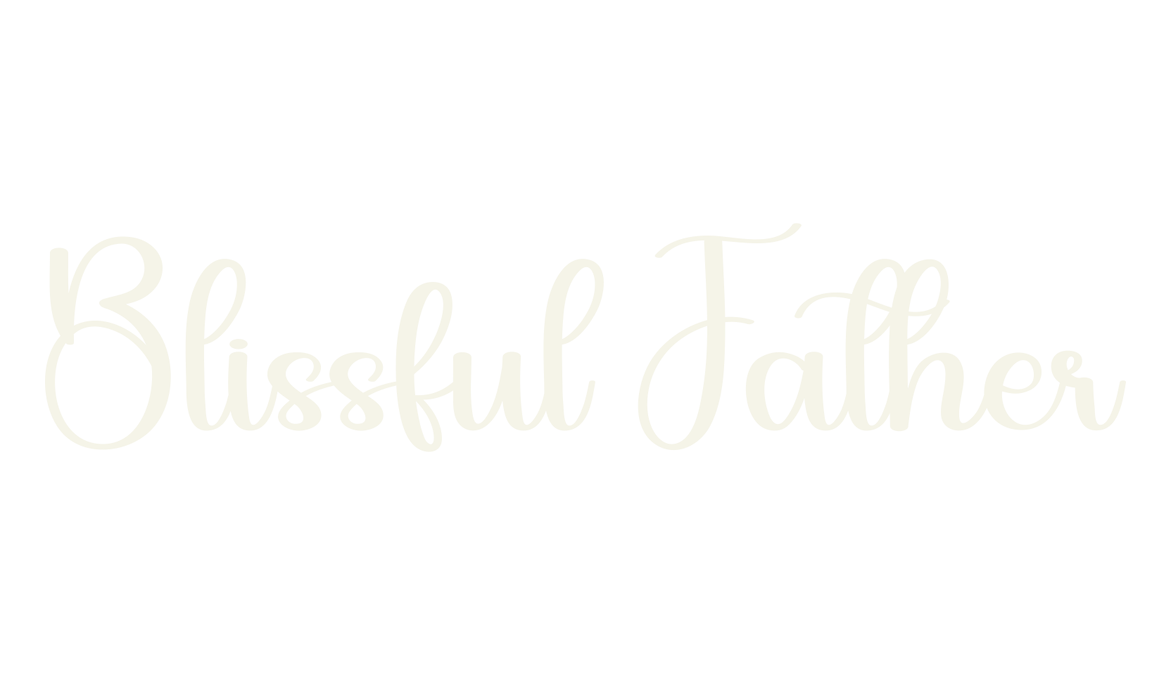 Blissful Father, handwriting font preview