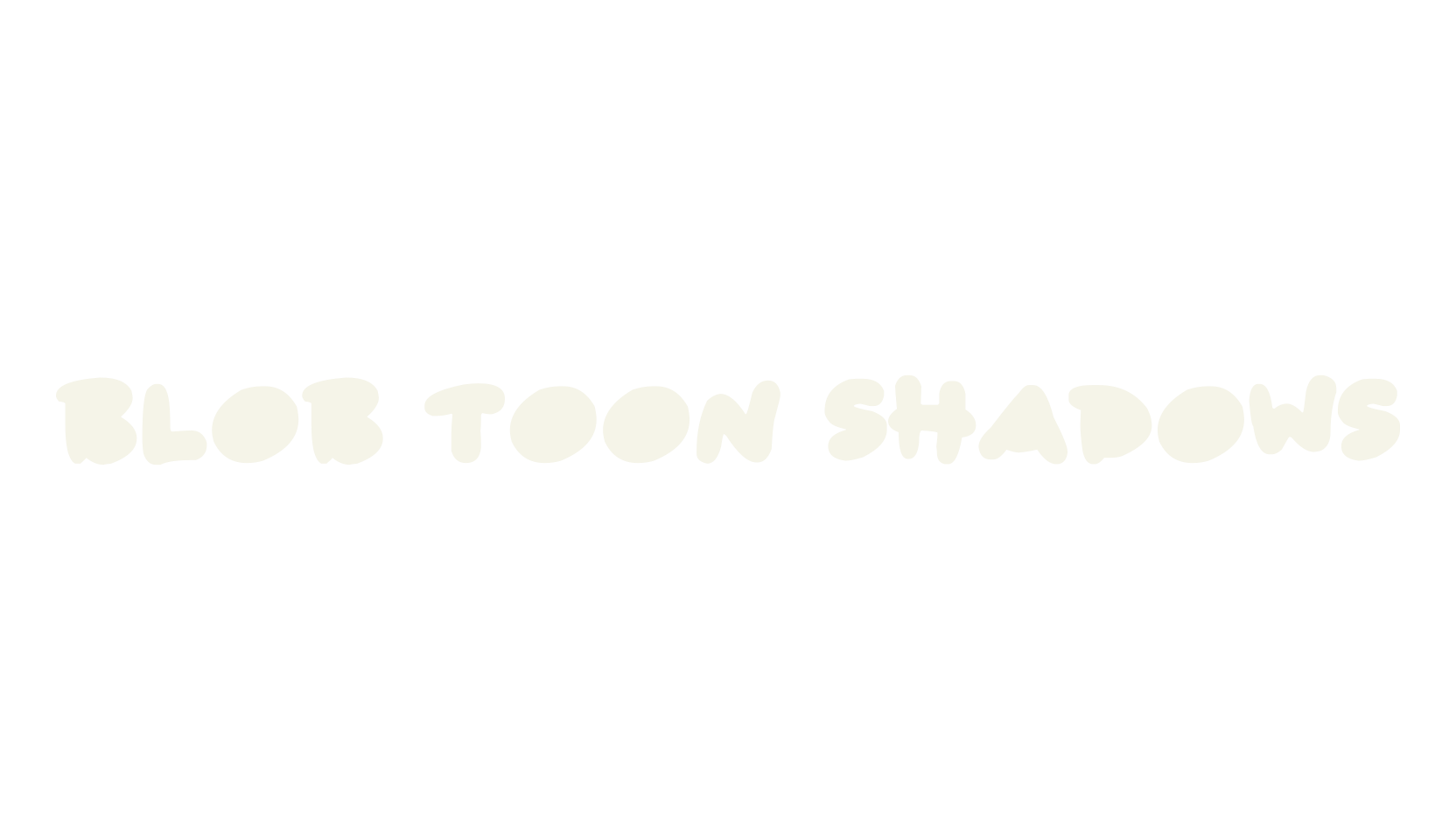 Blob Toon Shadows, display market font preview