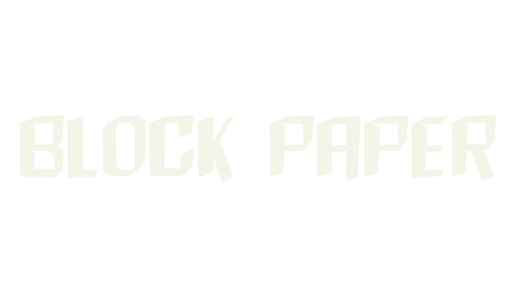 Block Paper, food font preview