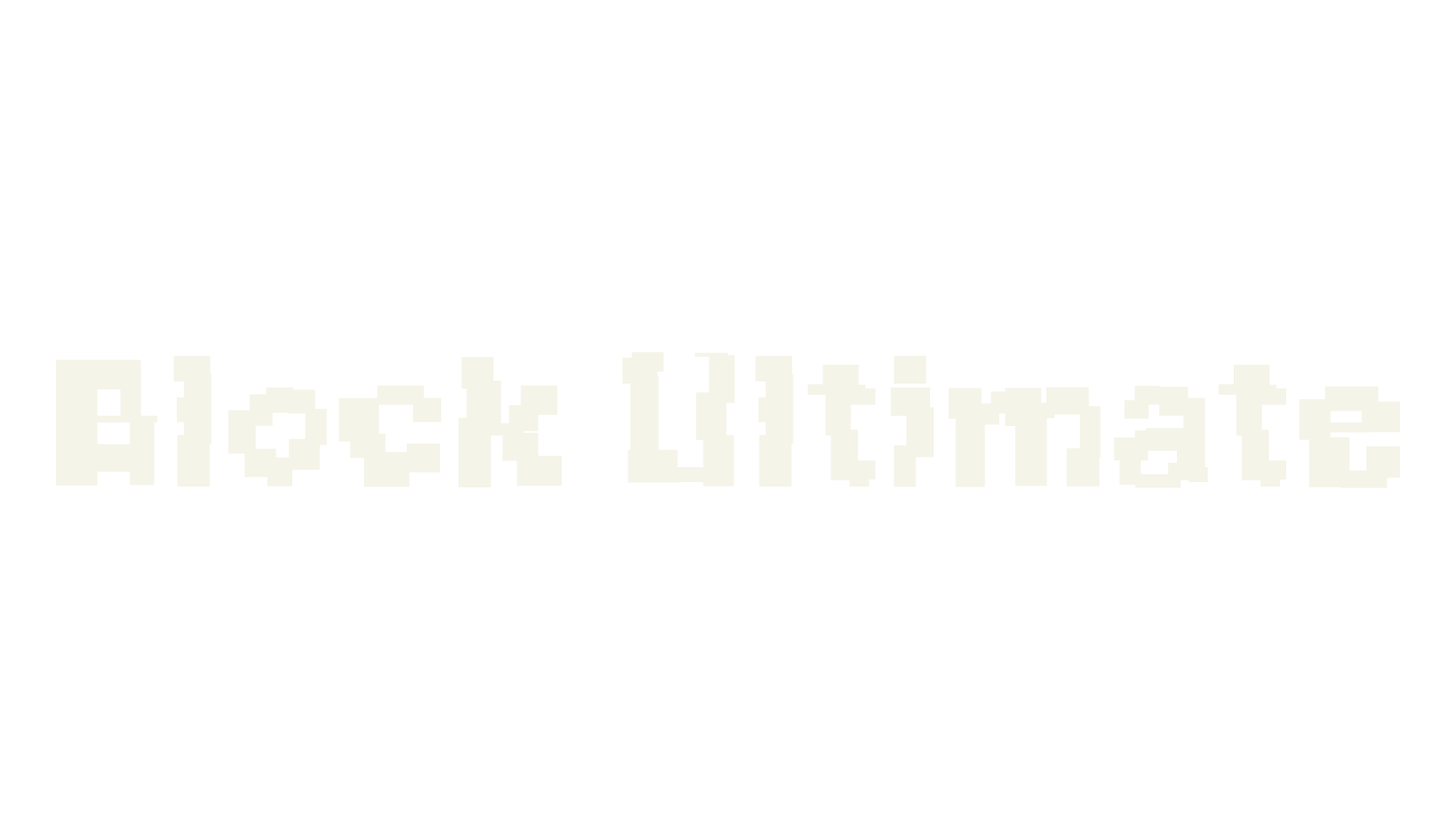 Block Ultimate, retro font preview