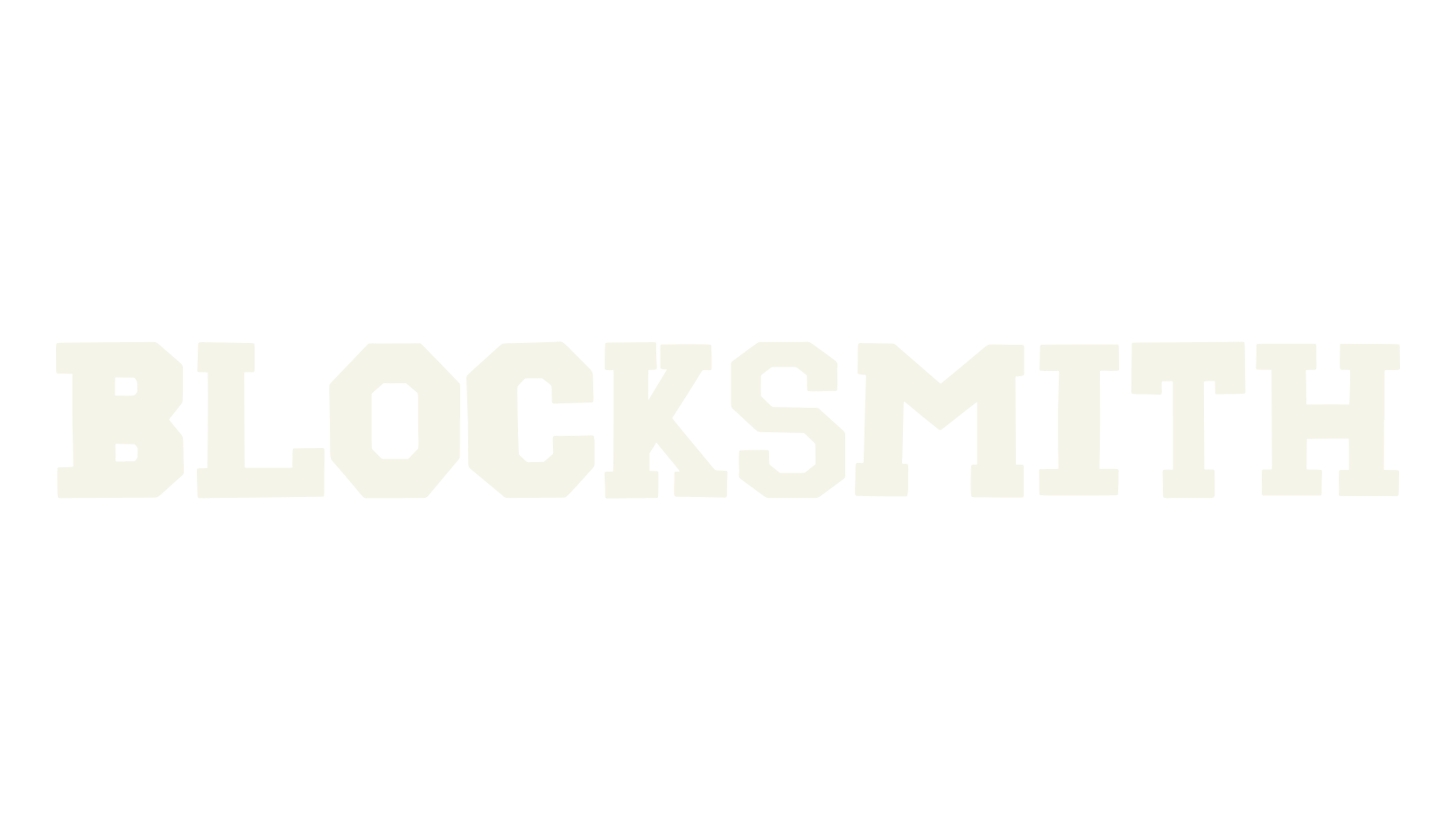 Blocksmith, monogram font preview