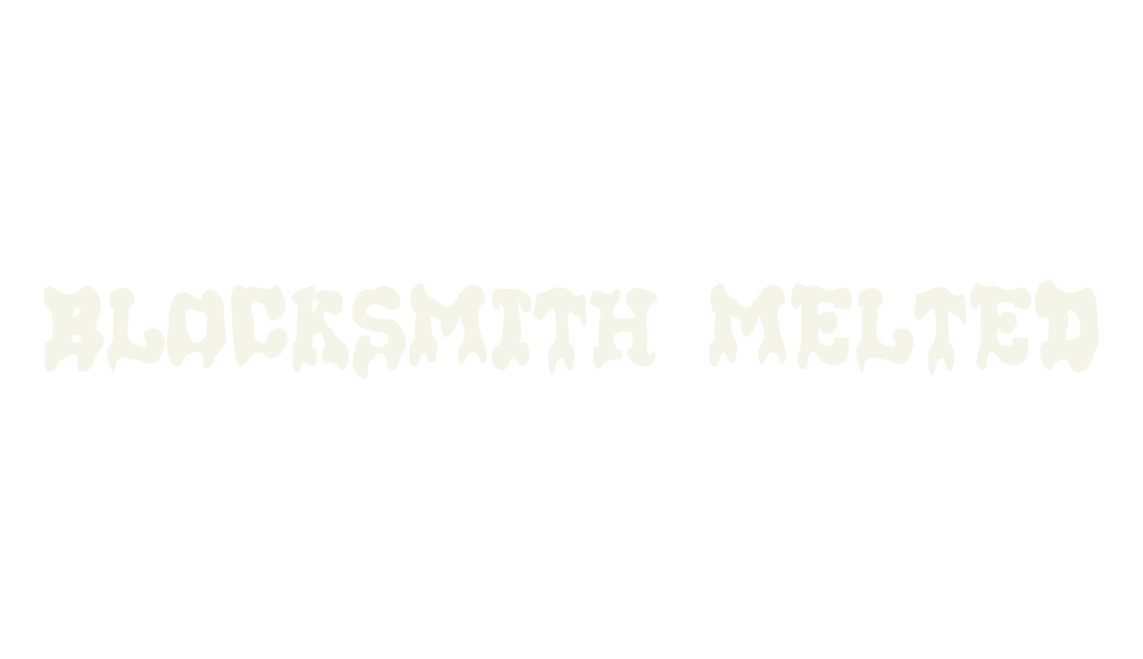 Blocksmith Melted, blood font preview
