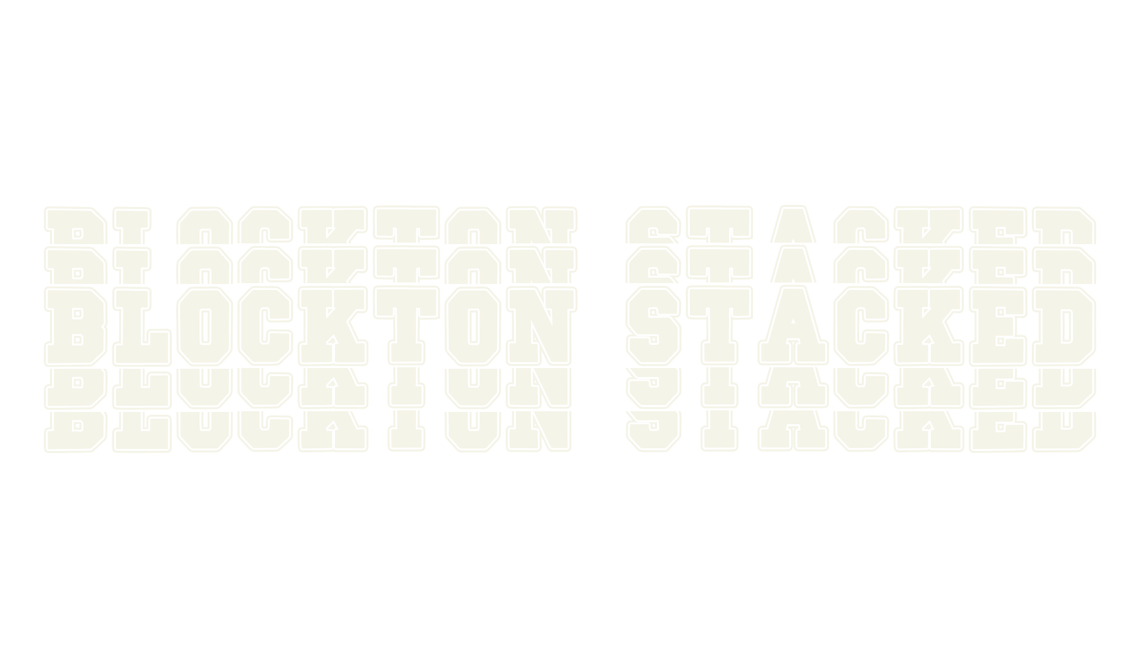 Blockton Stacked, block font preview