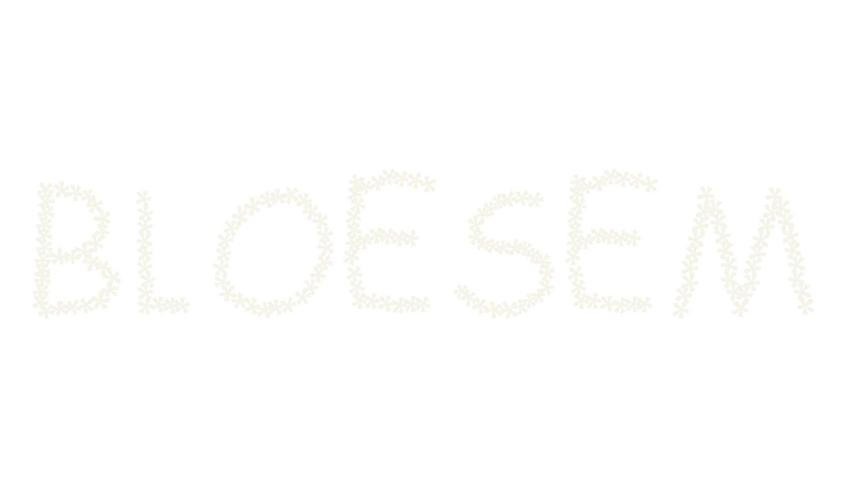 BLOESEM, flower font preview