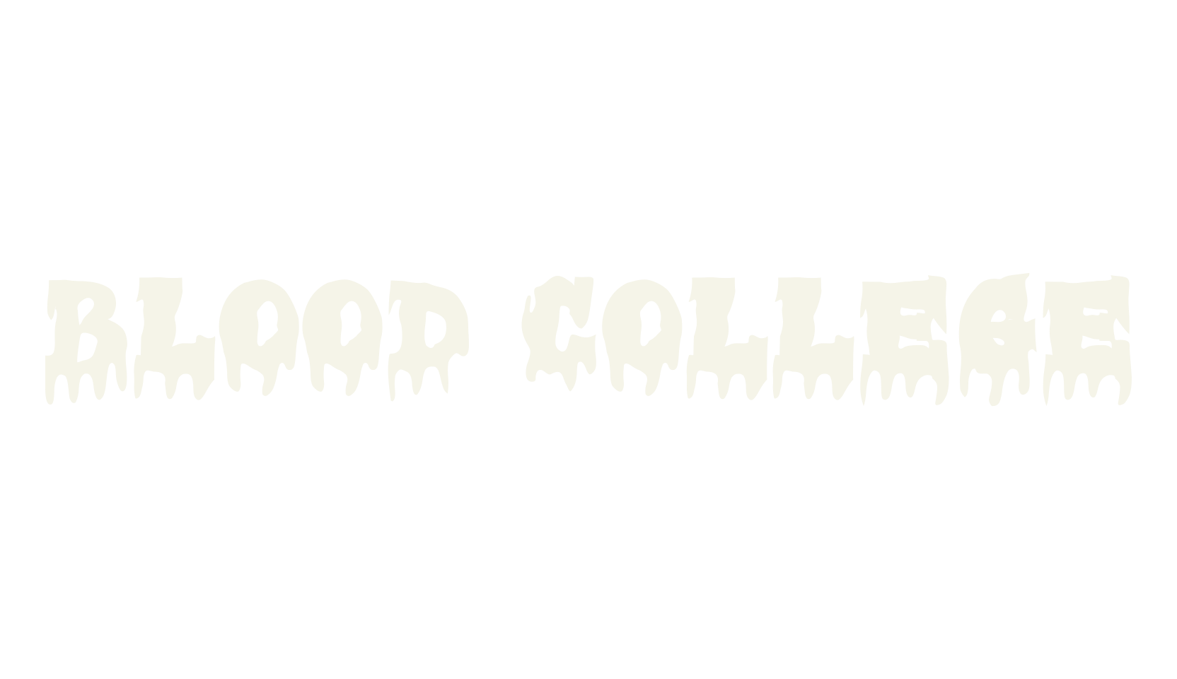 Blood College, blood font preview