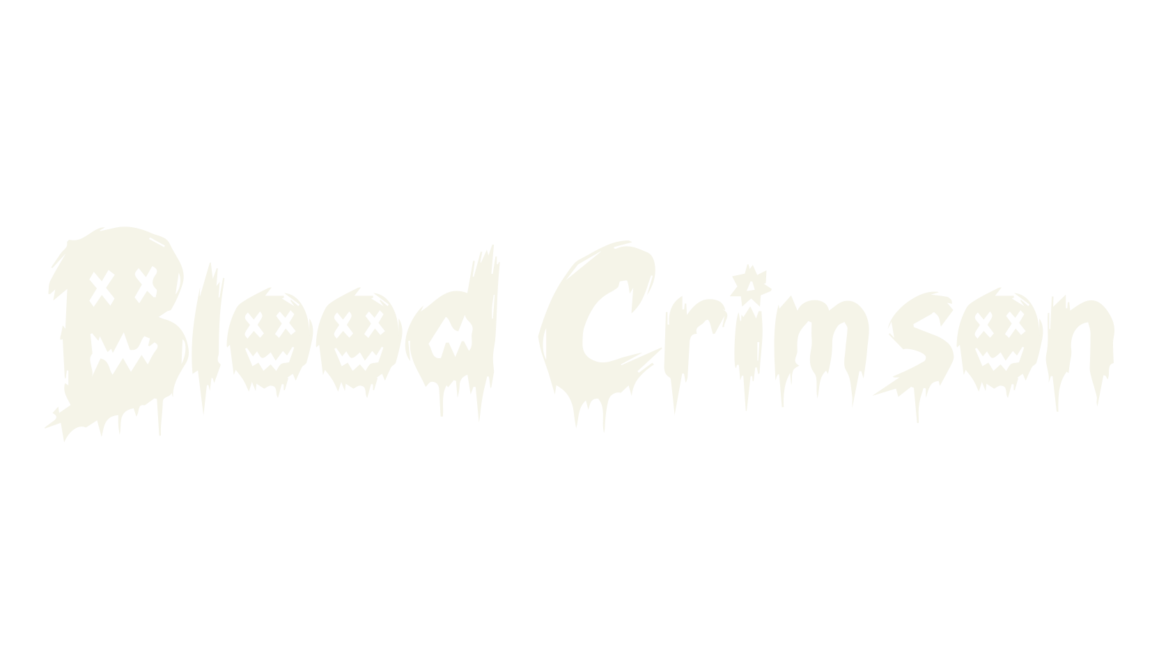 Blood Crimson, halloween font preview