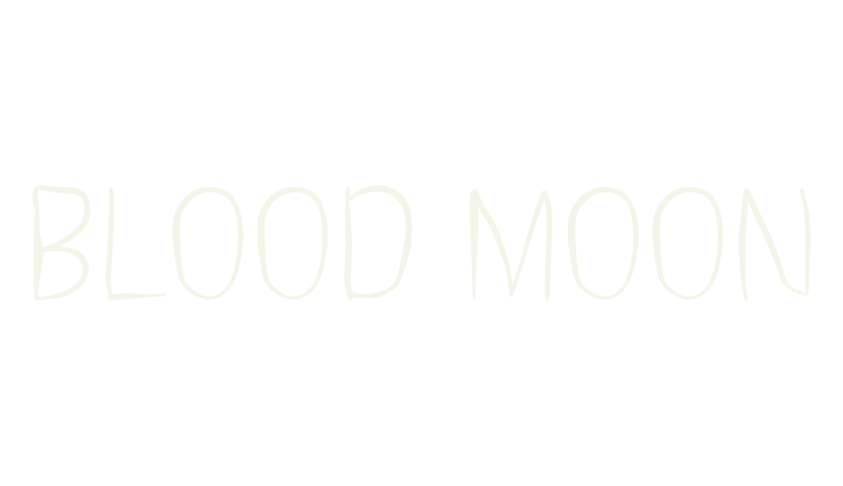 Blood Moon, spooky font preview