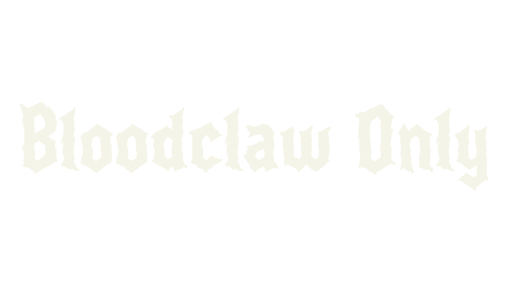 Bloodclaw Only, metal font preview