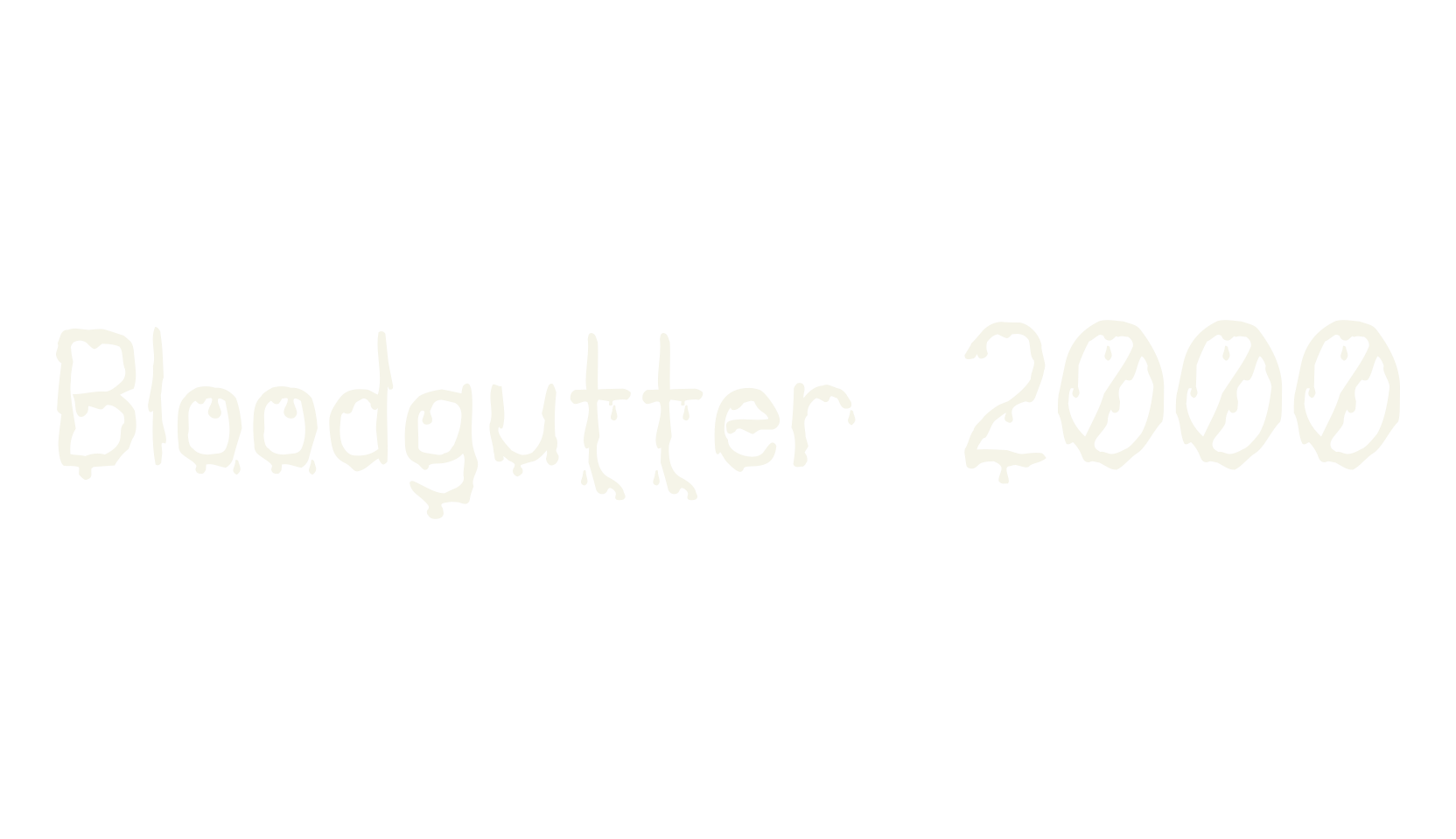 Bloodgutter 2000, fantasy font preview