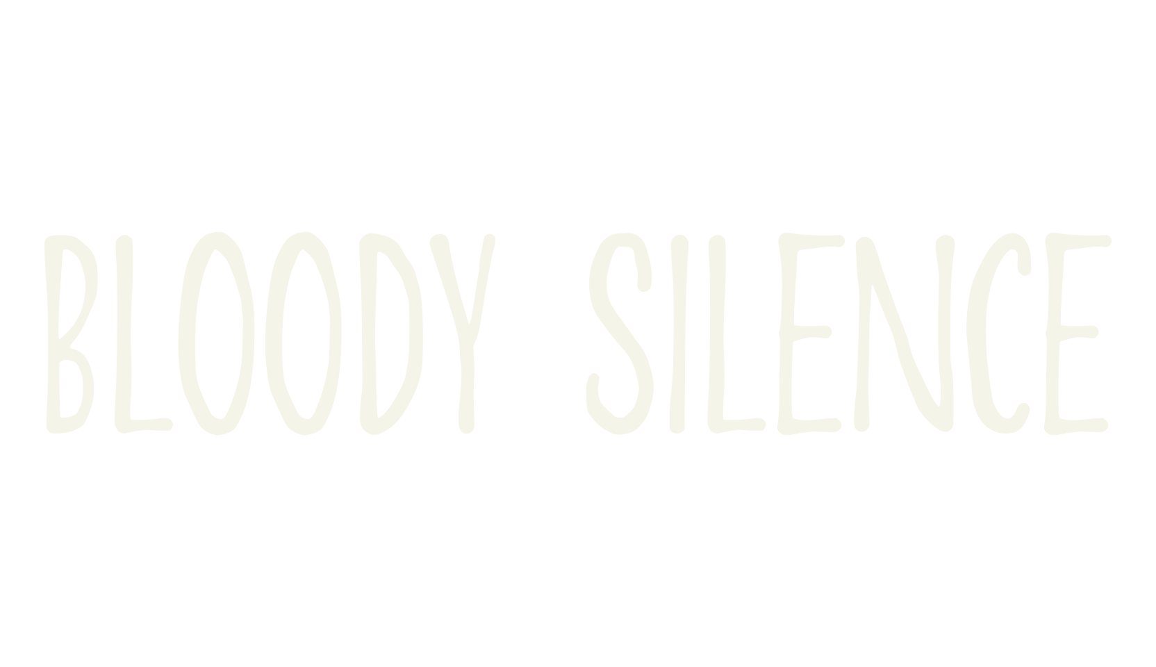 Bloody Silence, spooky font preview
