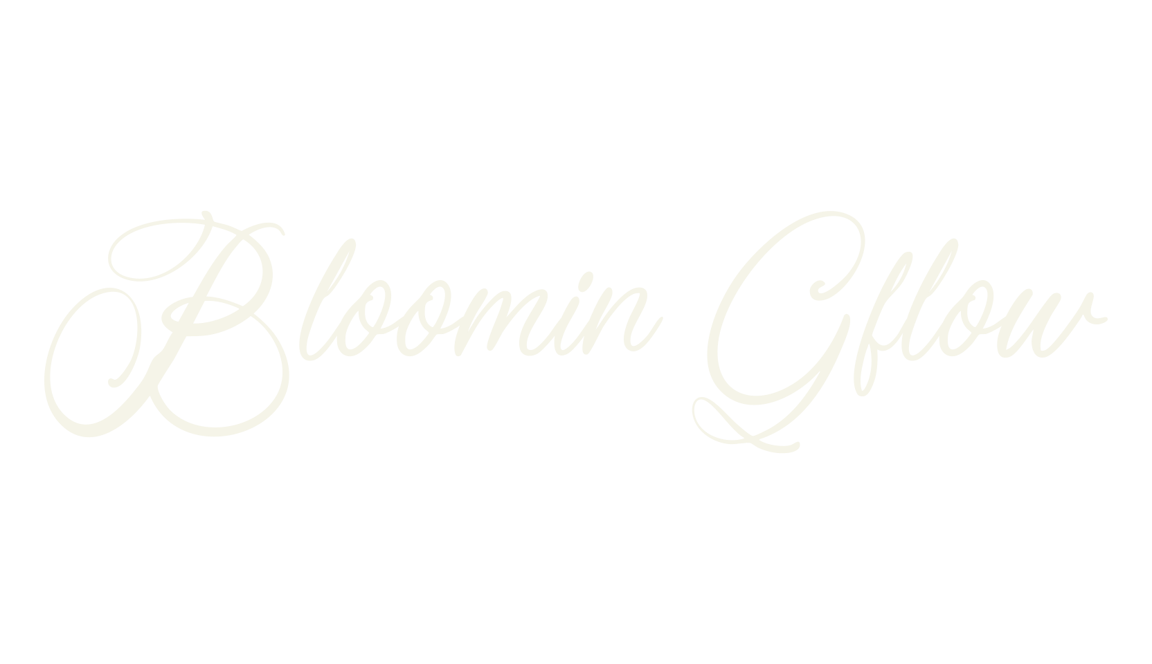 Bloomin Gflow, cursive font preview