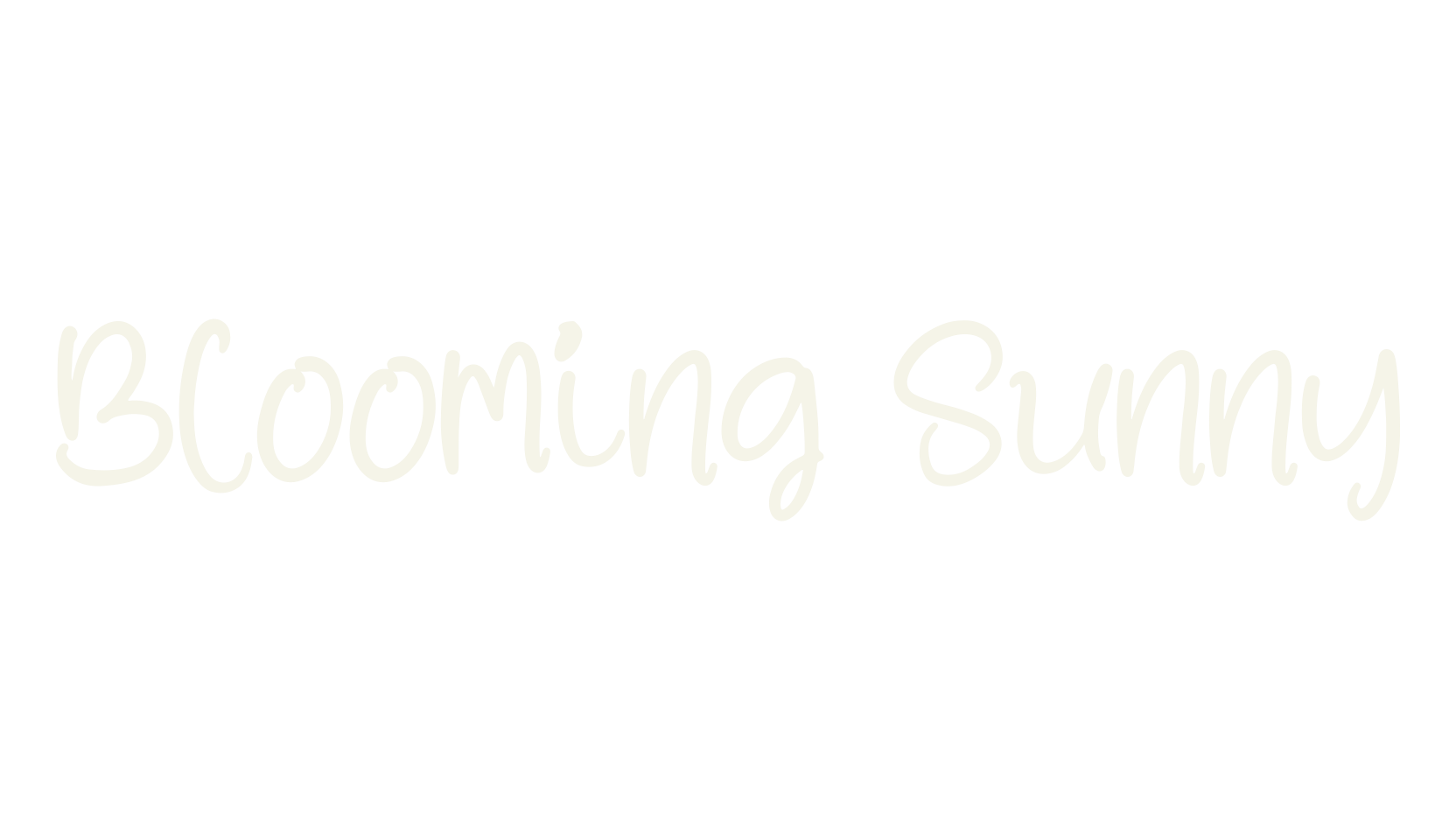 Blooming Sunny, script font preview