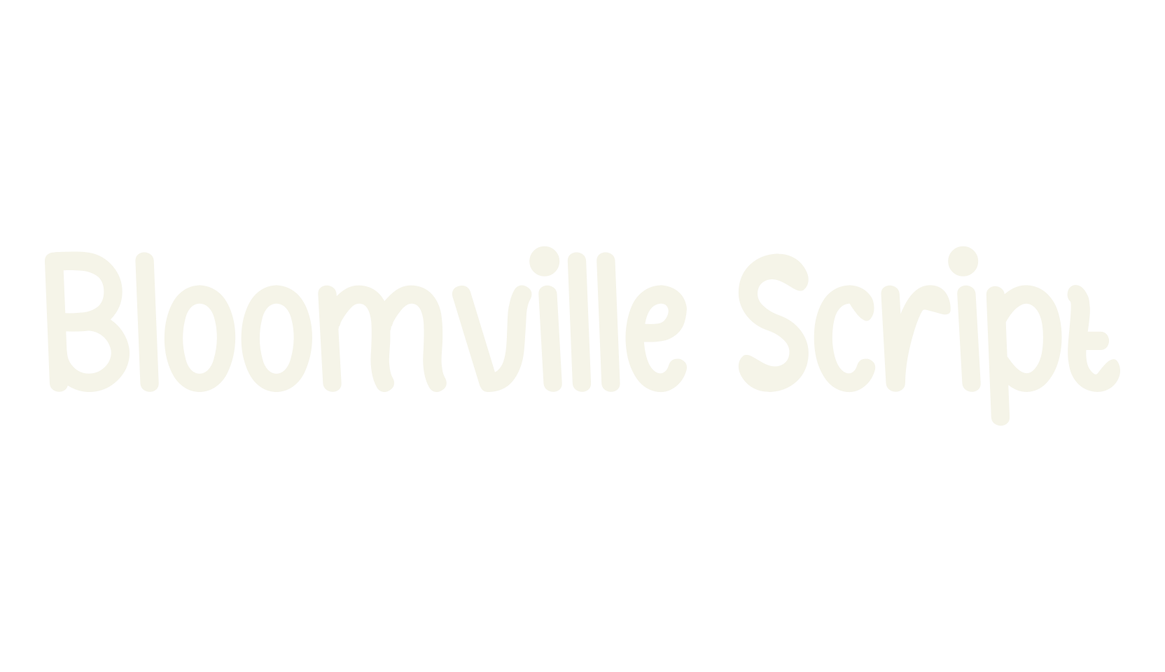 Bloomville Script, cute font preview