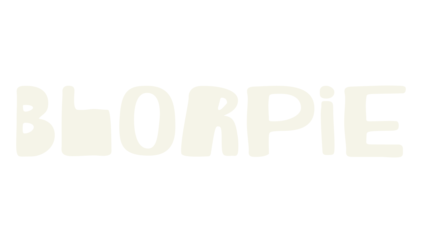 Blorpie, cute font preview