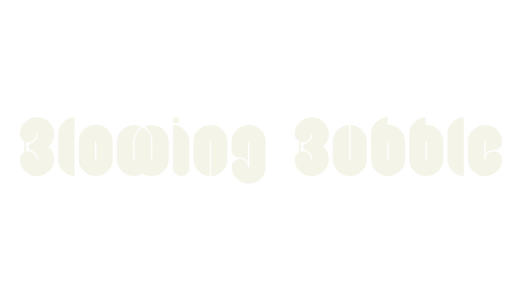 Blowing Bubble, display market font preview