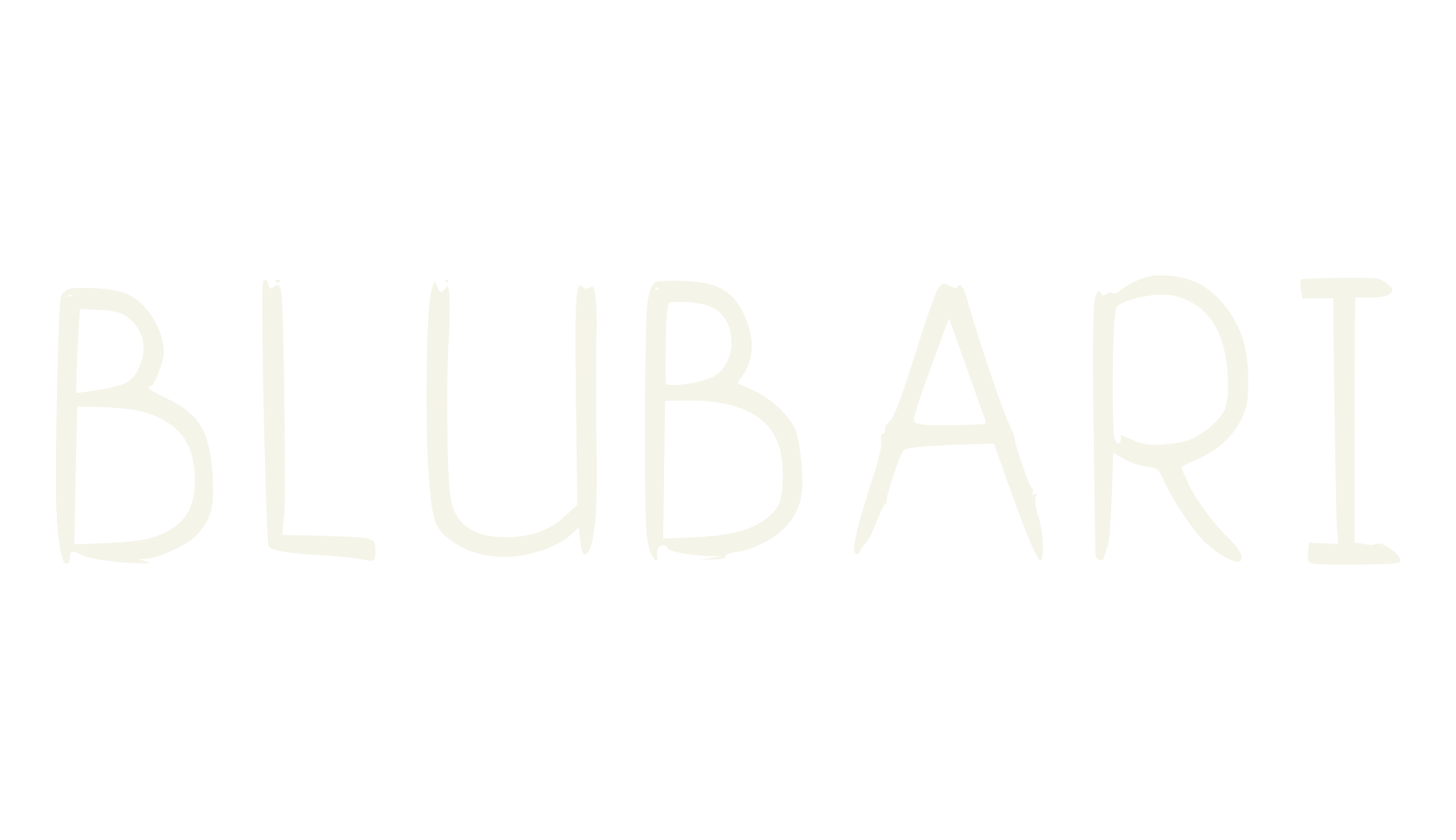 Blubari, fancy font preview