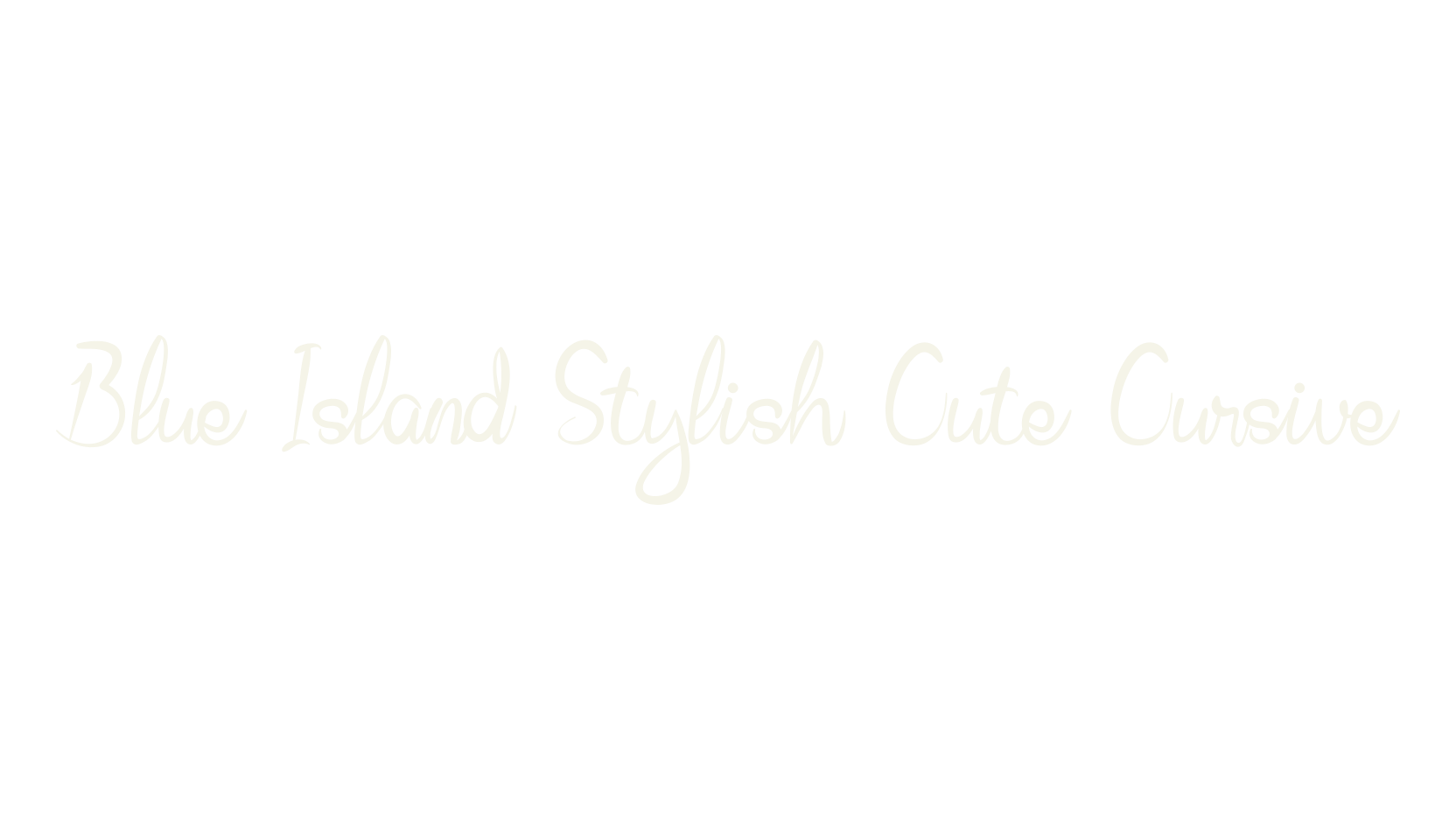 Blue Island Stylish Cute Cursive, fashion script font preview