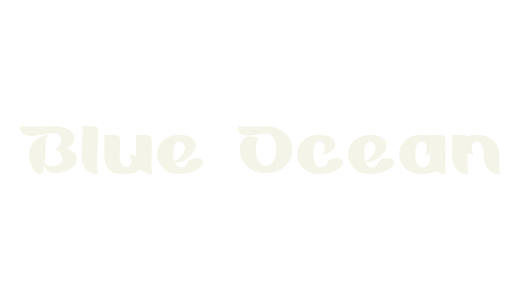 Blue Ocean, display market font preview