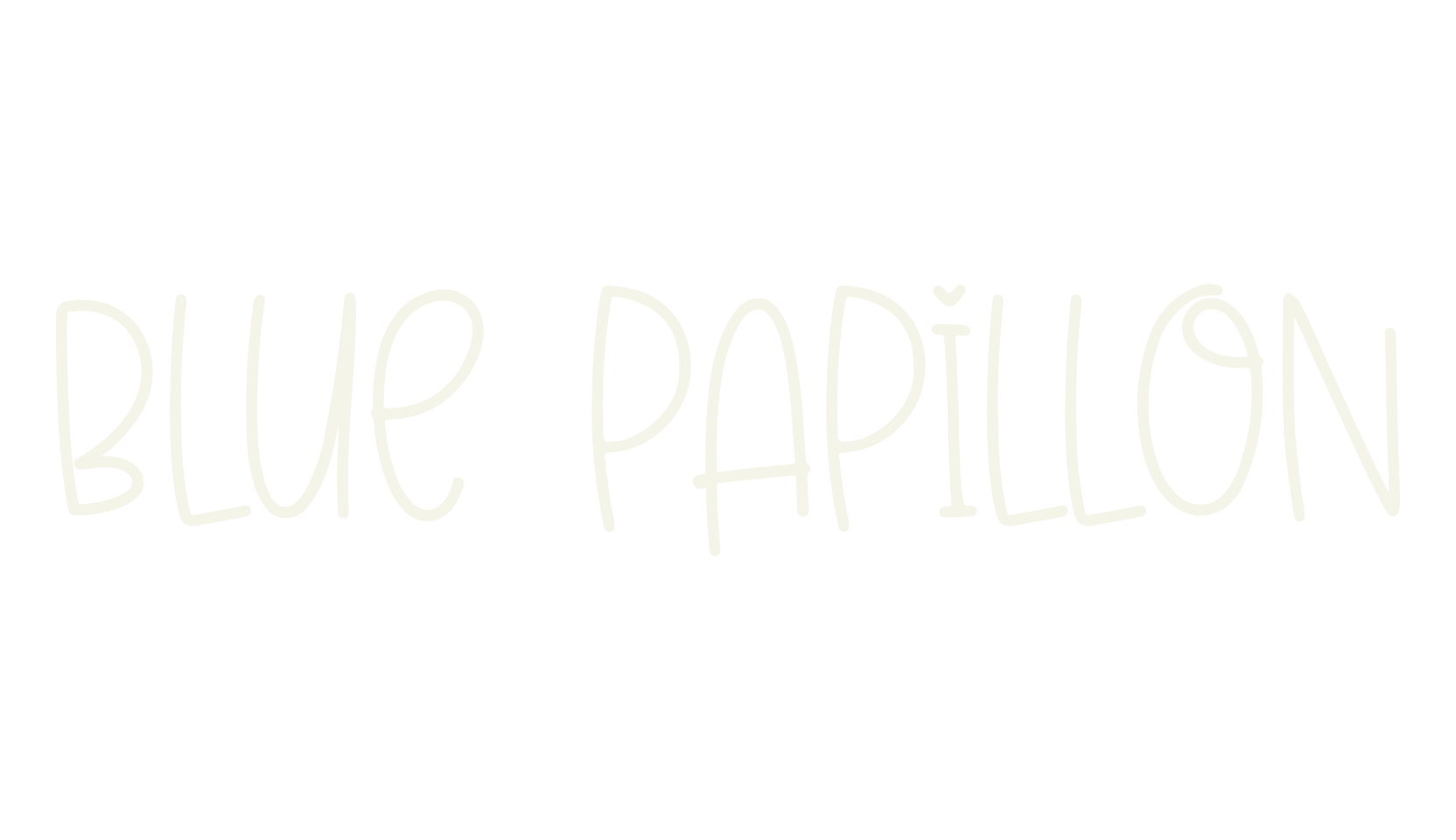 Blue Papillon, doodles font preview