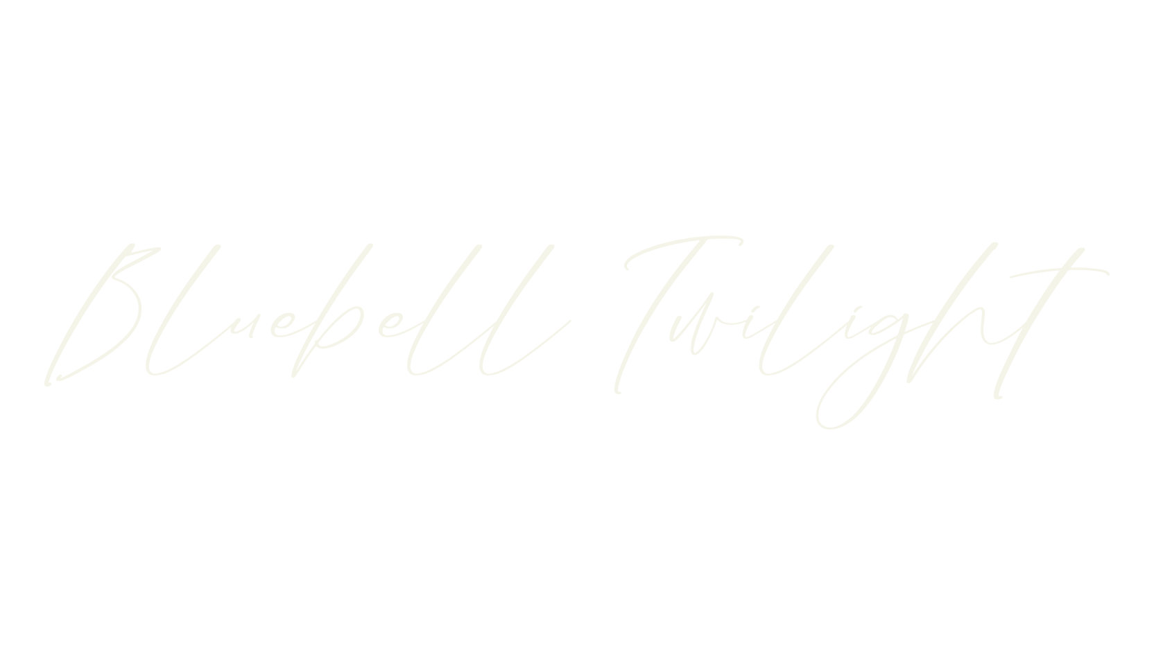 Bluebell Twilight, calligraphy font preview