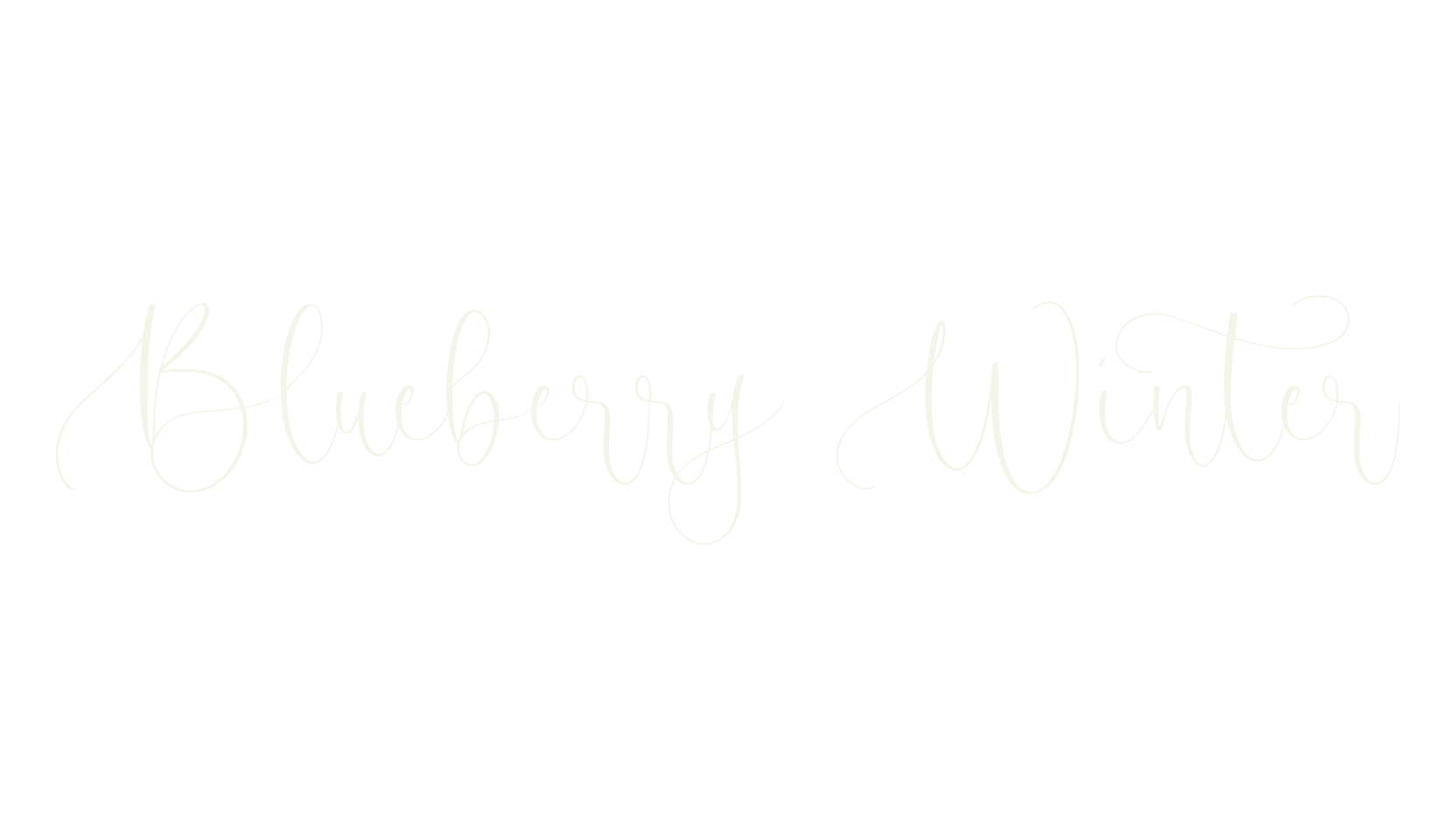 Blueberry Winter, cursive font preview