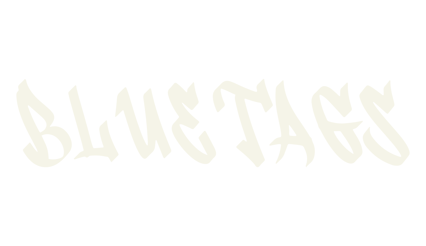 Bluetags, graffiti font preview