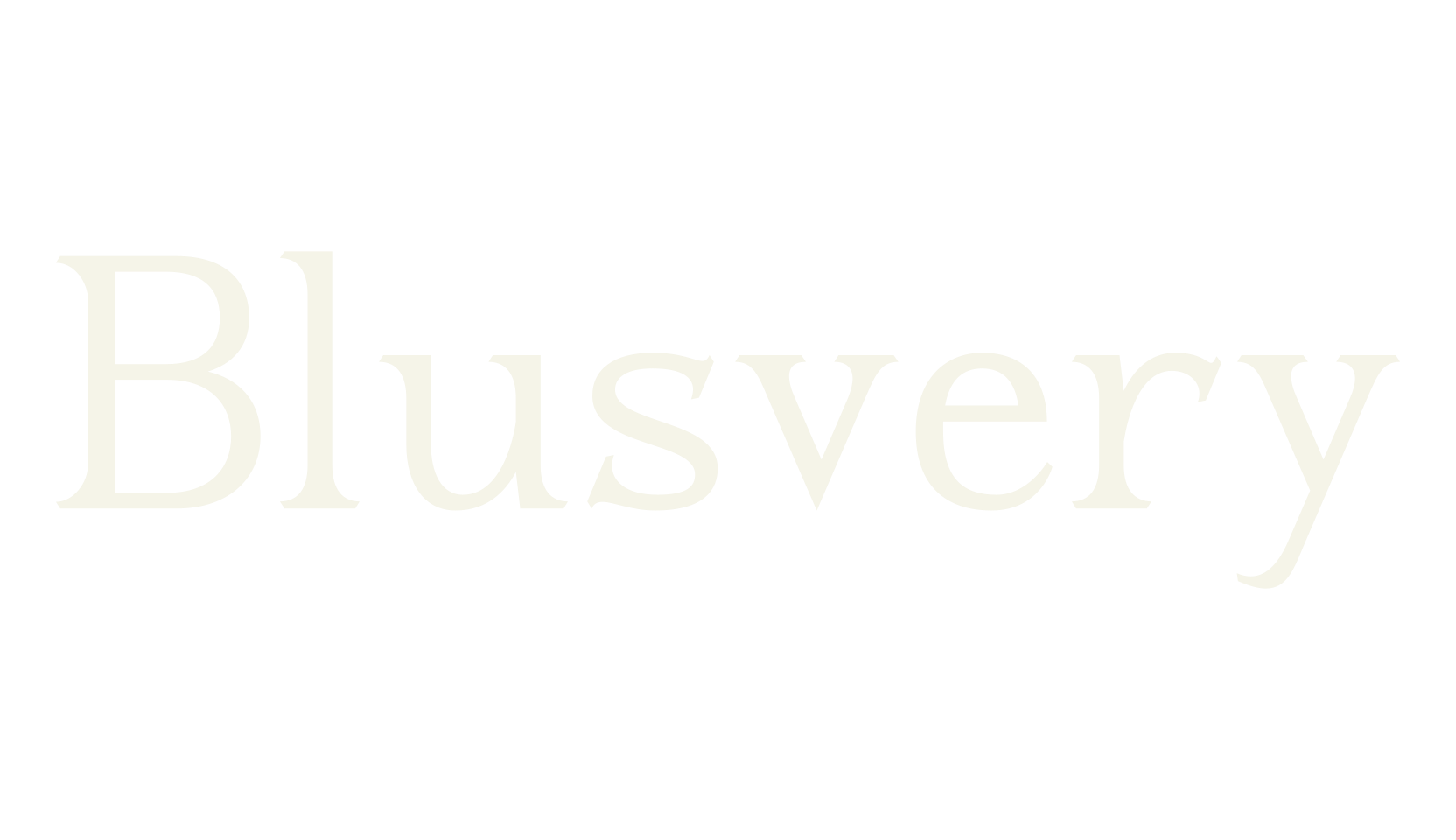 Blusvery, serif font preview