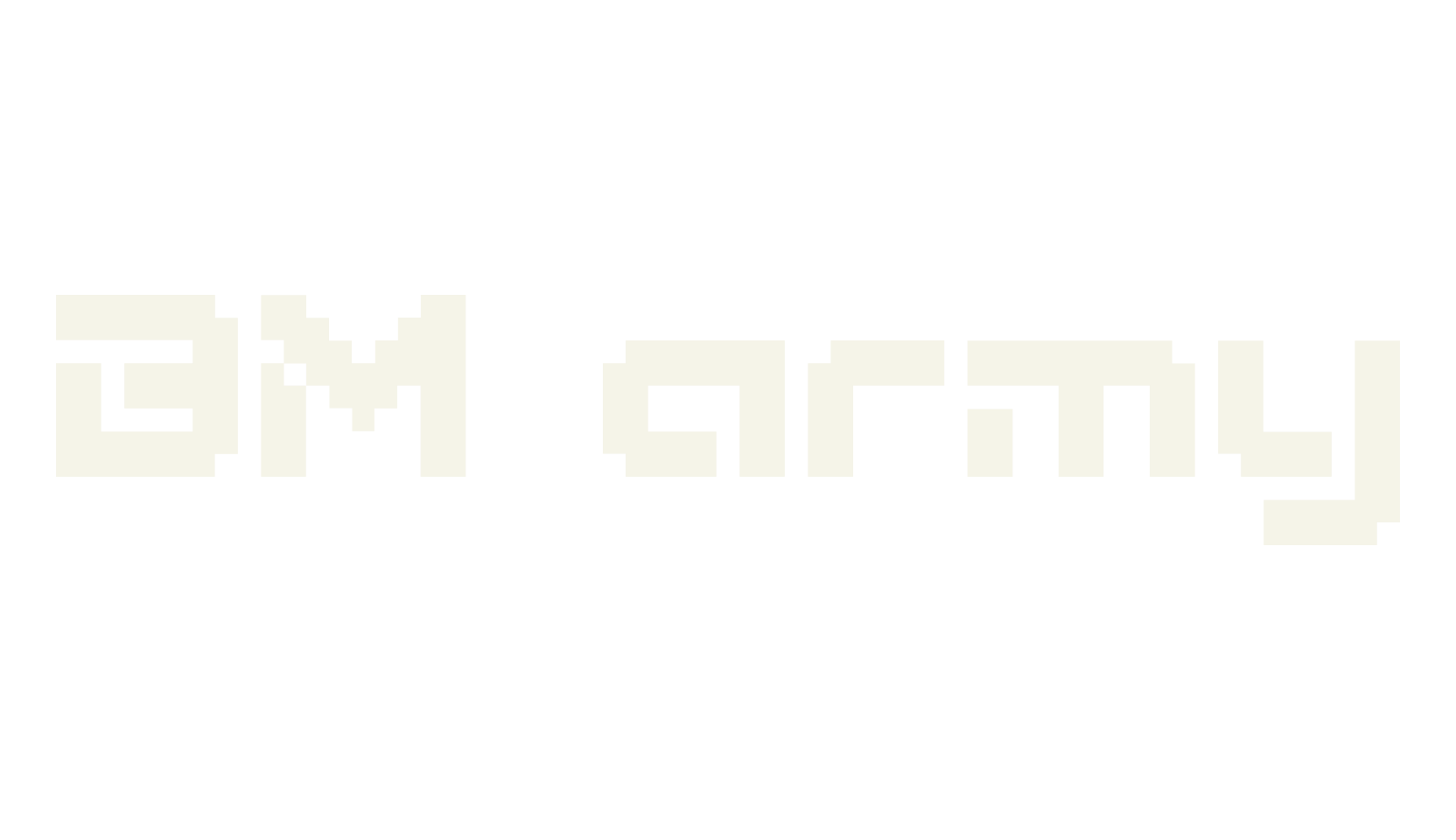 BM army, pixel font preview