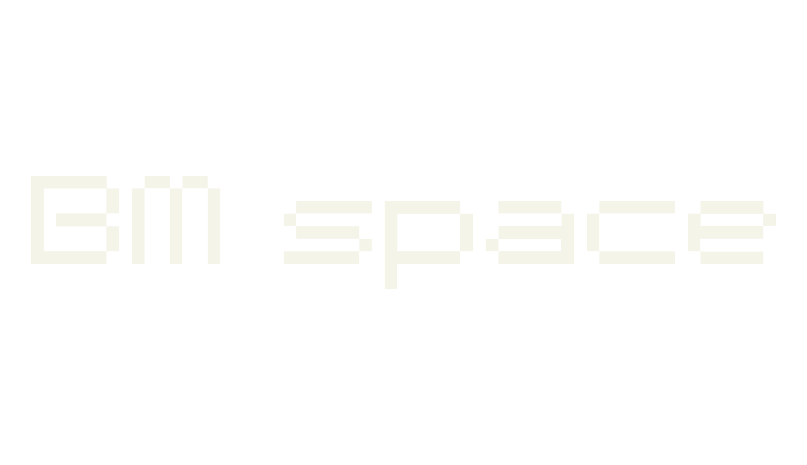 BM space, pixel font preview