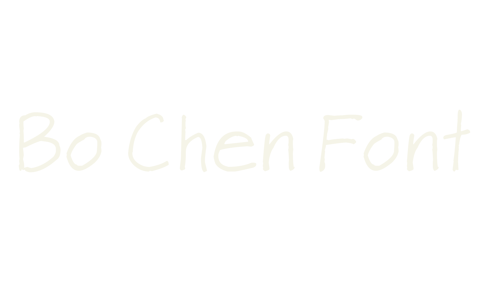 Bo Chen Font, handwriting font preview
