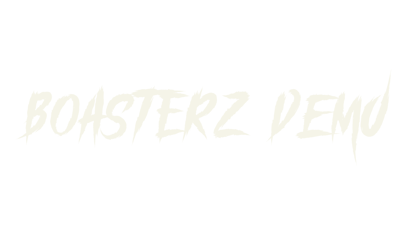 BOASTERZ Demo, brush font preview