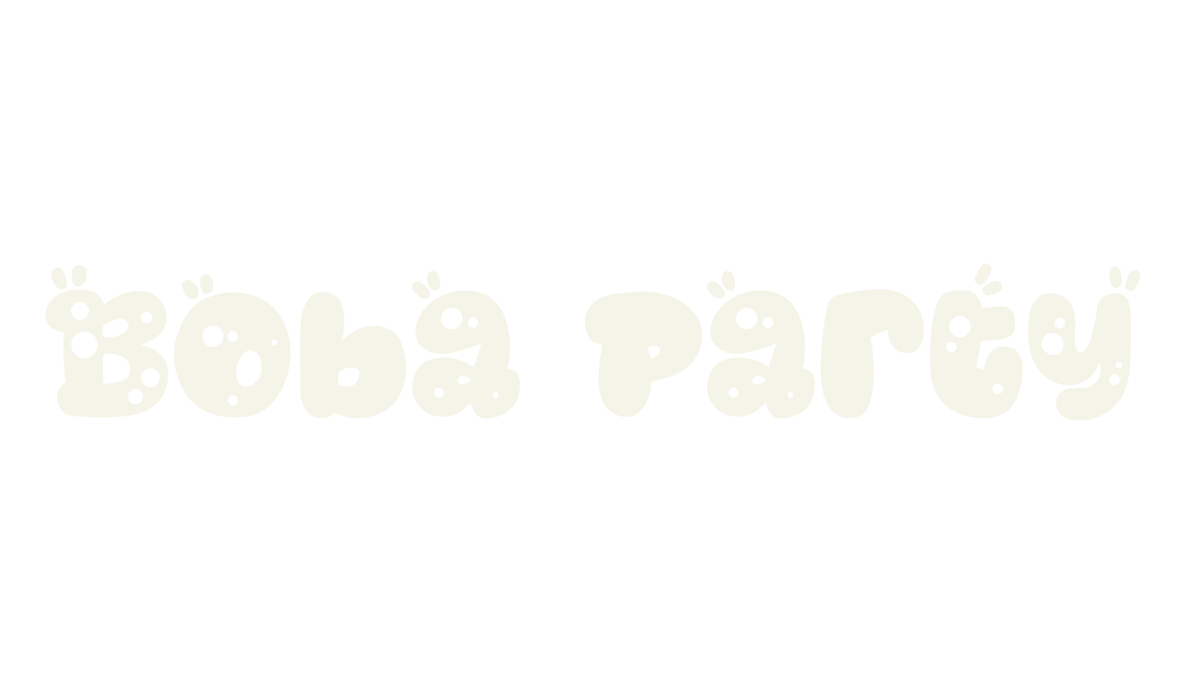 Boba Party, bubbly font preview