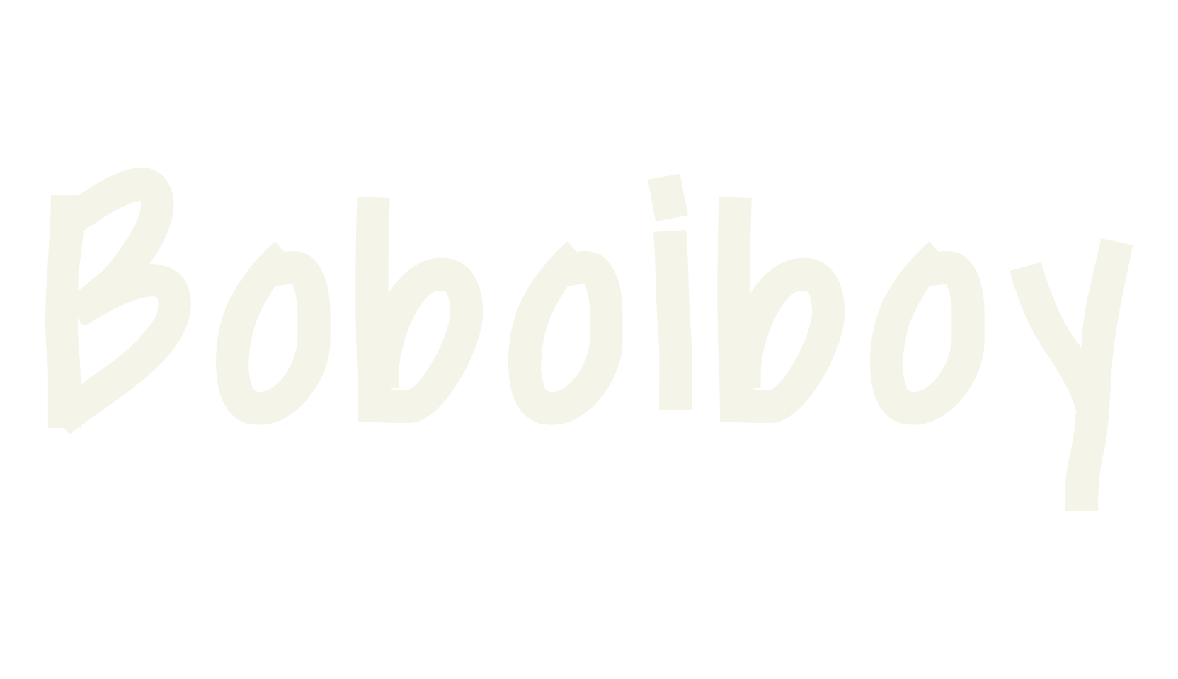 Boboiboy, handwriting font preview