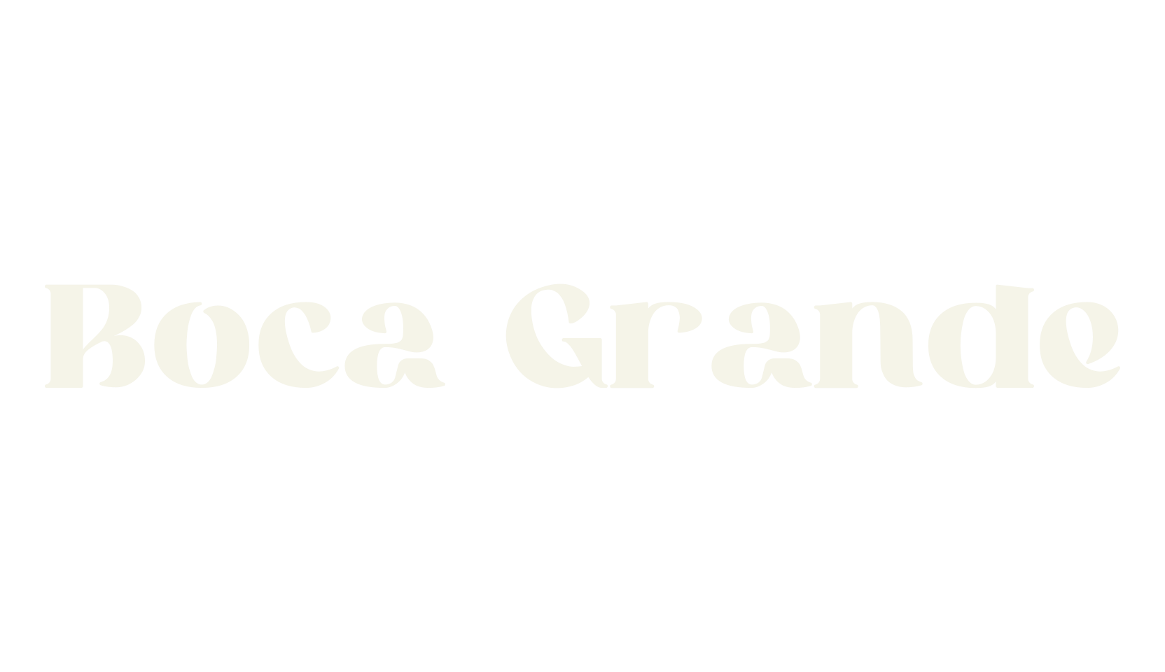 Boca Grande, design font preview