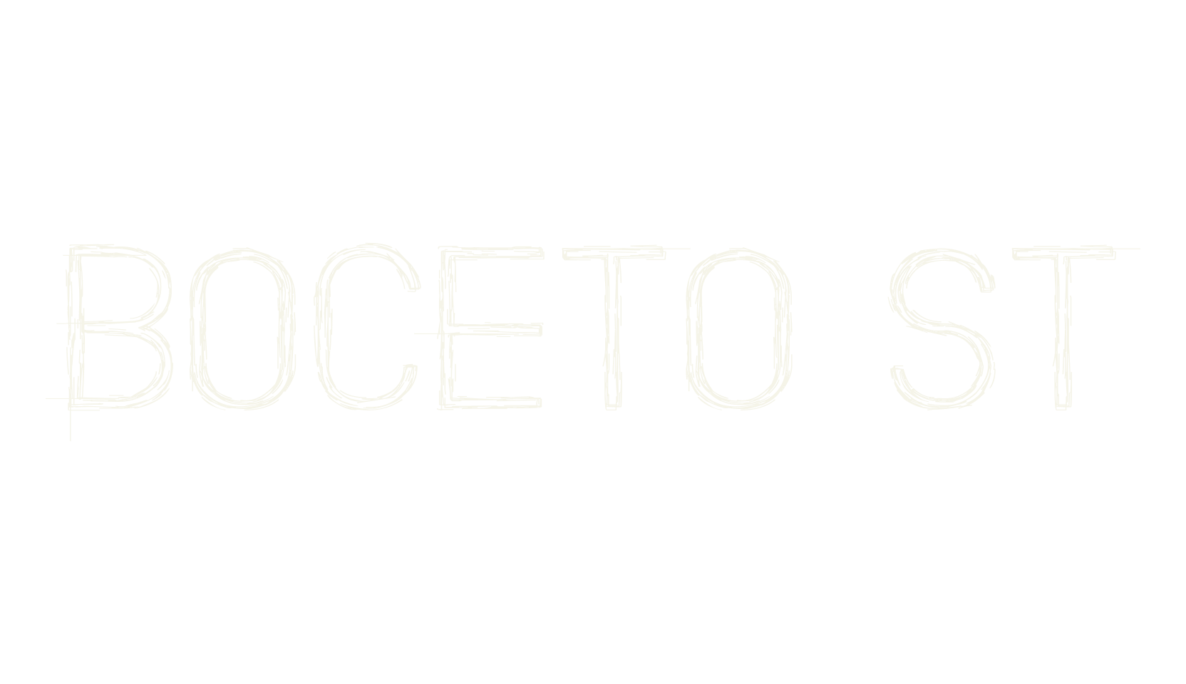 Boceto St, boceto font preview