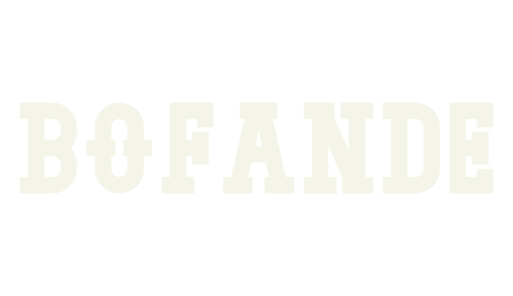 Bofande, jersey font preview